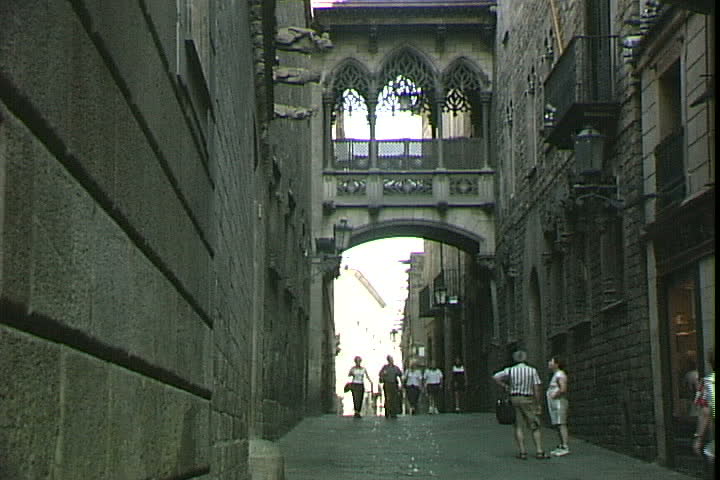 View of tourists walking in alley