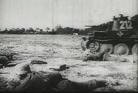 EUROPE - CIRCA 1942-1944: World War II, Nazi Tanks Cause Destruction