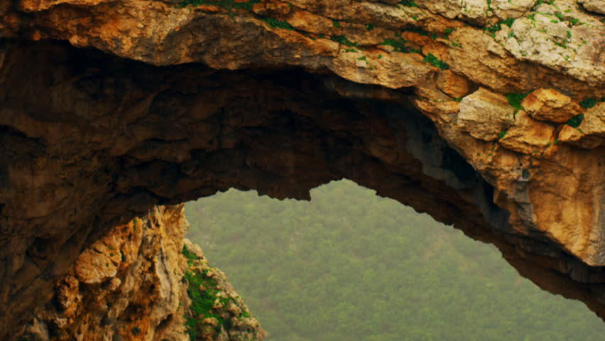 Arch at Adamit Park Cave shot in Israel.