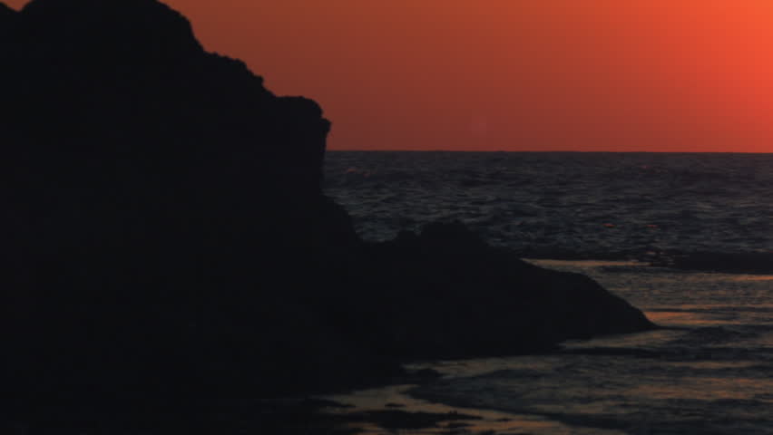 Sunset at Dor Beach shot in Israel.