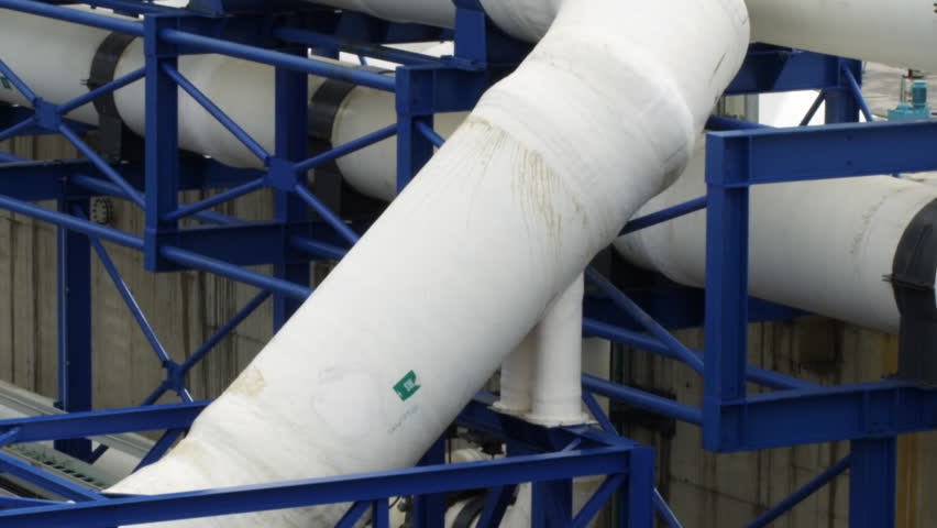 Desalination pipes shot in Israel.