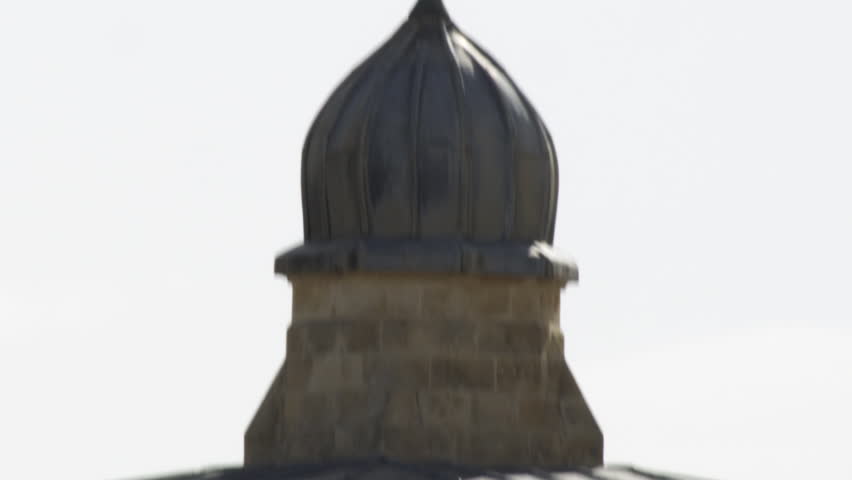 A minaret in Jerusalem filmed in Israel.