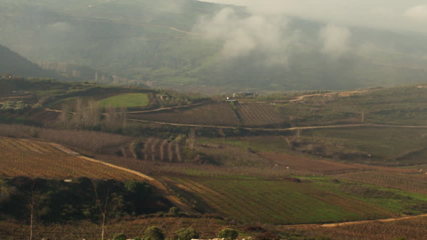 Pastoral hills shot in Israel.