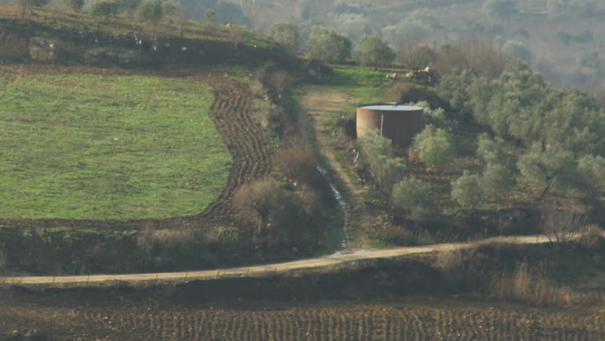 Hillside fields shot in Israel.