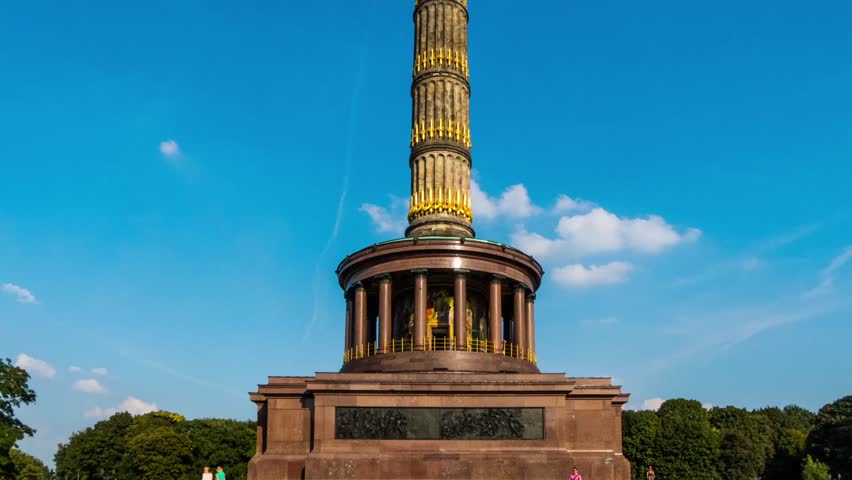Timelapse: Victory Column is a monument in Berlin, Germany. Designed by Heinrich Strack, after 1864 to commemorate the Prussian victory in Danish-Prussian War.