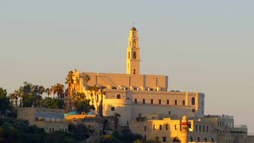 St. Peter's Church in Jaffa shot in Israel.