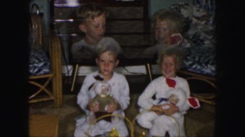 AMES, IOWA 1958: a indoor family scene