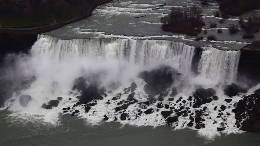 Front view of American Falls at Niagara falls.