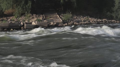 River rapids, fishing