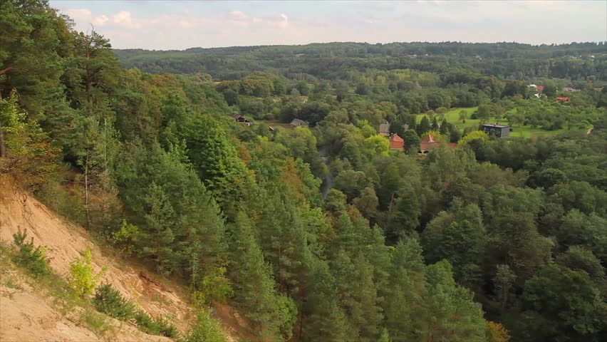 summer landscape, top view