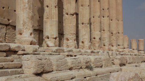 Ancient Roman time town in Palmyra (Tadmor), Syria. Greco-Roman & Persian Period. Temple of Bel.