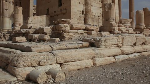 Ancient Roman time town in Palmyra (Tadmor), Syria. Greco-Roman & Persian Period. Temple of Bel.