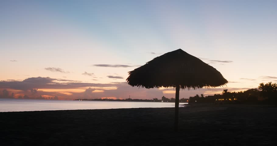 beautiful Sunrise Beach Cuba Timelapse