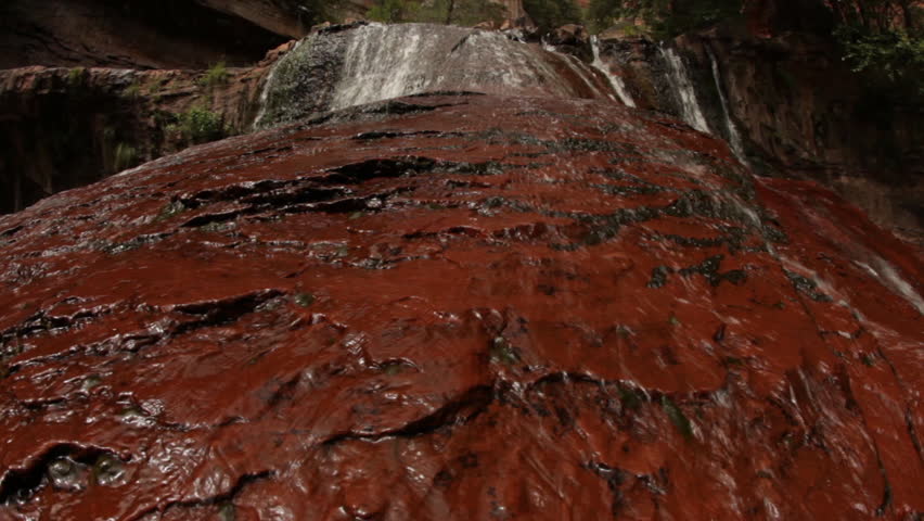 water falling down rocks Stock Footage Video (100% Royaltyfree