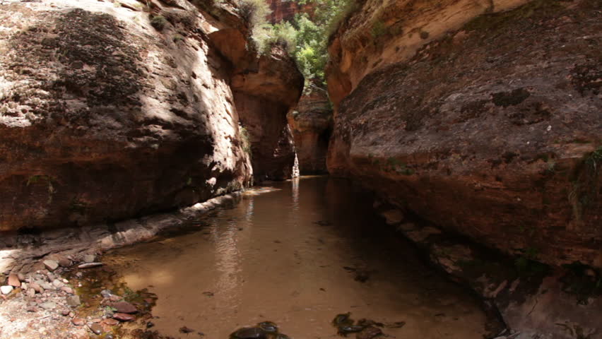 Shallow water at Zion's