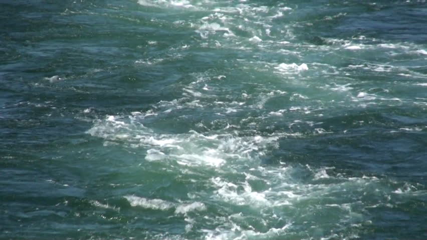 Boat's trail in water