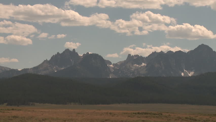 Mountain Range in Yellowstone National Park