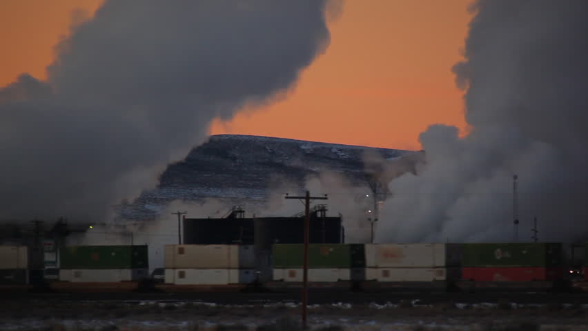Smoke Stacks and Train