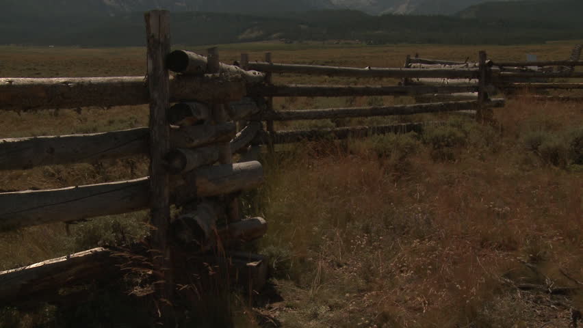 Fence in a Yellowstone Pasture