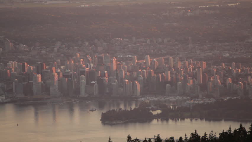 Distant Vancouver skyscrapers