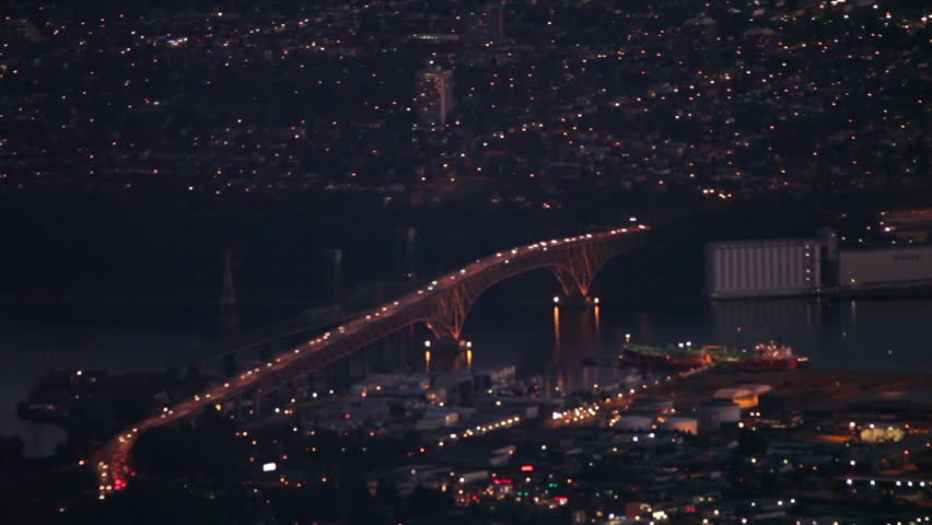 Vancouver night bridge view