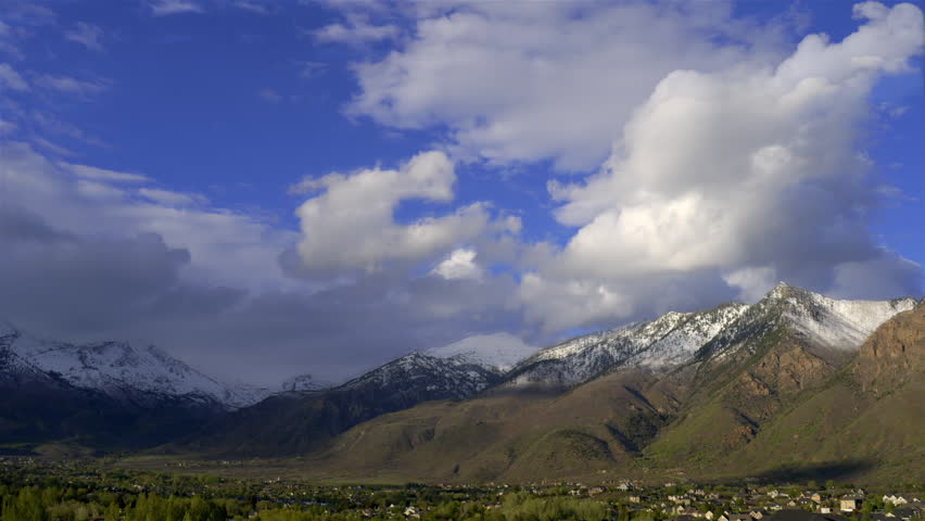 Fast cloudscape time-lapse over Wasatch valley.