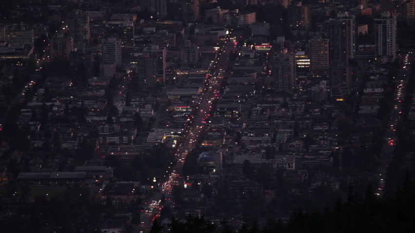Time lapse Vancouver night traffic