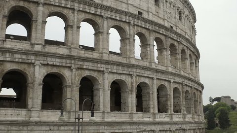 Colosseum amphitheater, Italian cultural heritage, famous antique attraction