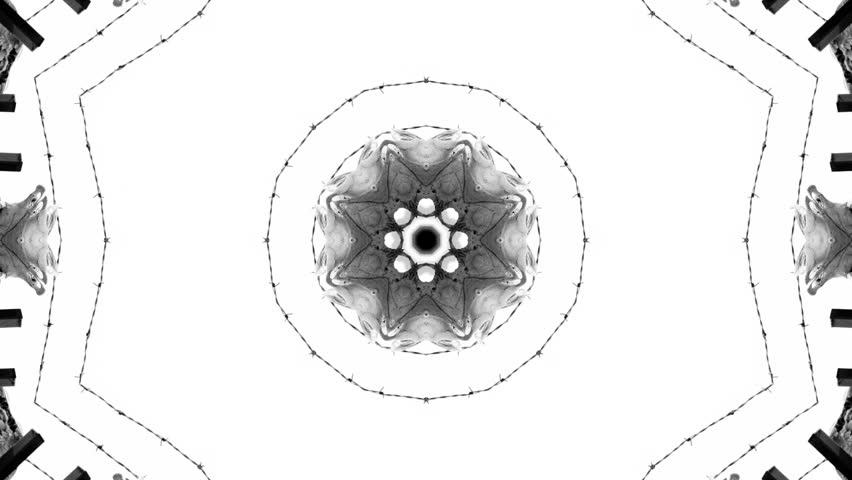 Time-lapse abstract Kaleidoscope Images in snowflake shape