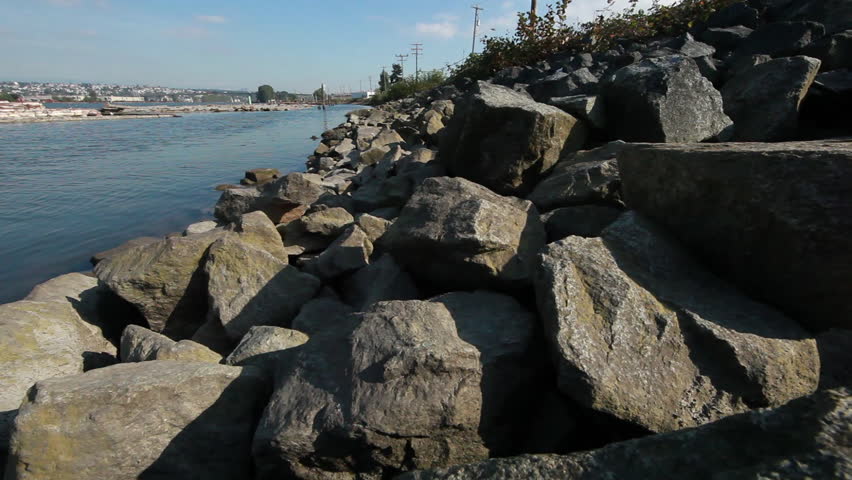 Rocks beside a river