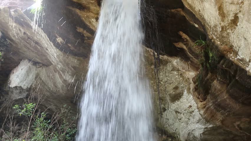 Sang Chang waterfall in Ubon Ratchathani at Thailand Royalty-Free Stock Footage #20180305