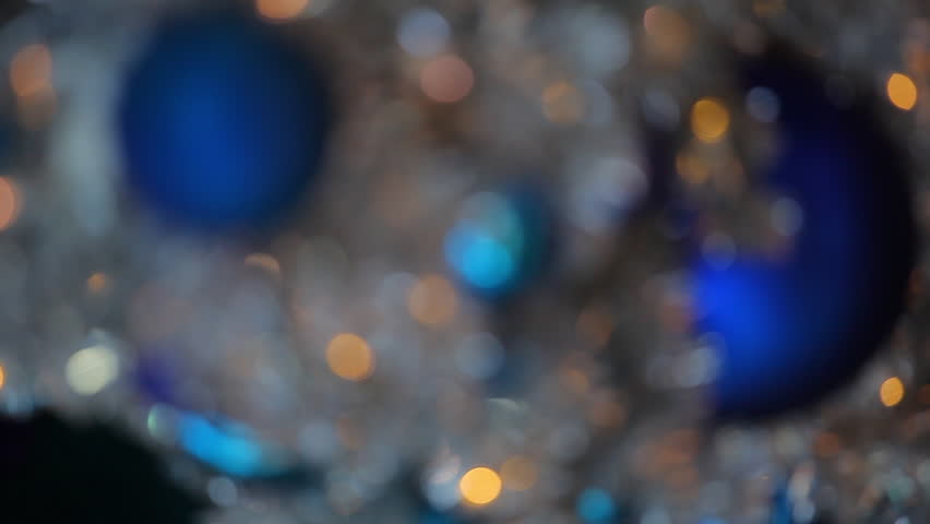 Christmas Ornaments on Silver Tree