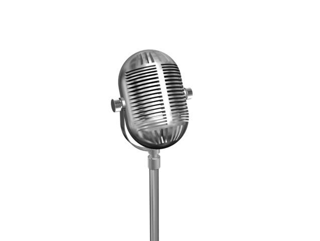 Vintage Microphone rotating,seamless LOOP