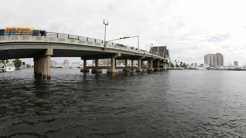 A Long Distance Shot of a Bridge in Florida