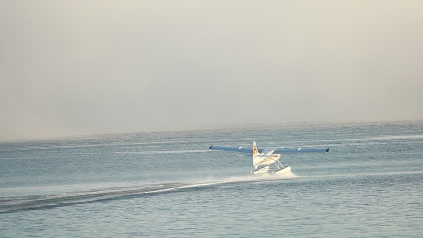 Seaplane Takes Off from Vancouver