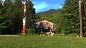 Tribal grounds with painted woodcarvings - Powered by Shutterstock - Get 15% off with code: PIKWIZARD15