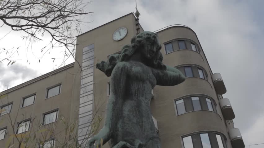 Statue of nude woman in a park in Tampere