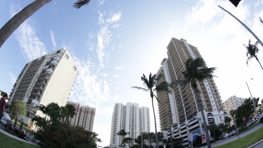 Fish Eye View of Buildings in Florida