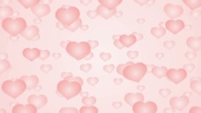 Video background with flying hearts