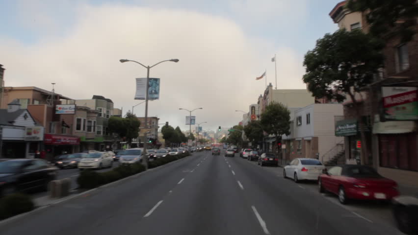 SAN FRANCISCO, CALIFORNIA - CIRCA 2011; Cruising on an open city road in San