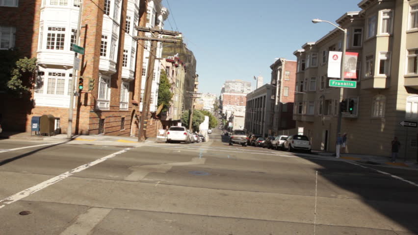SAN FRANCISCO, CALIFORNIA - CIRCA 2011; Driving Through a Downtown Neighborhood