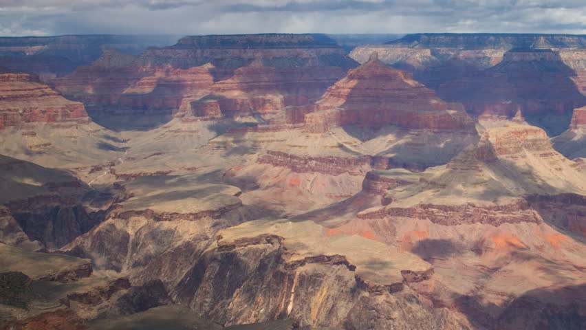 Time lapse of summer storm passing over Grand Canyon National Park in Arizona -Extra Long Shot-