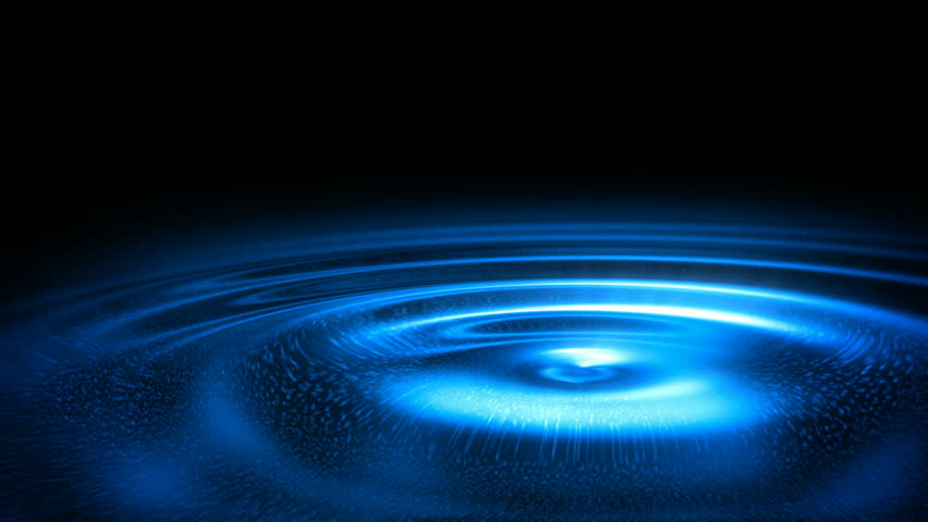 Blue Glowing Water Ripples Over Stock Footage Video (100% Royalty-free ...