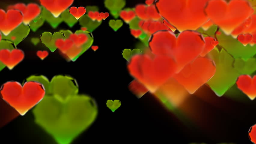 Valentine's day birthday abstract background, flying chopped glass hearts on black. Loopable fullHD 3d rendering - Powered by Shutterstock - Get 15% off with code: PIKWIZARD15