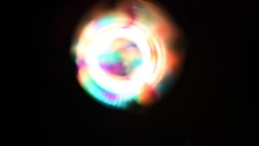 Colorful Circles Video Background Loop. Glassy circular shapes perform a colorful dance.