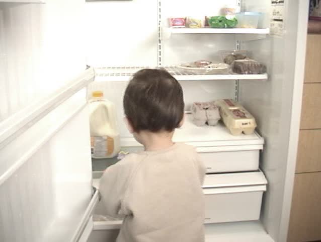 baby in fridge