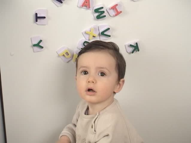 baby learning alphabet