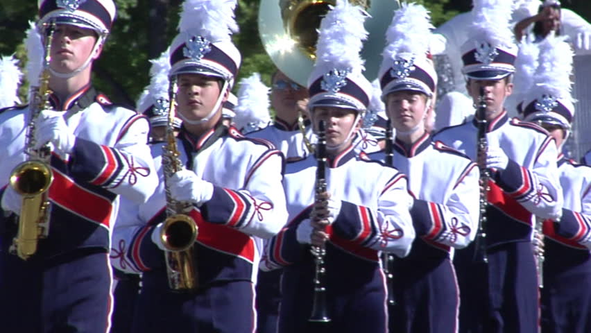 UTAH - CIRCA 2011: Unidentified band members marching in a parade circa 2011 in