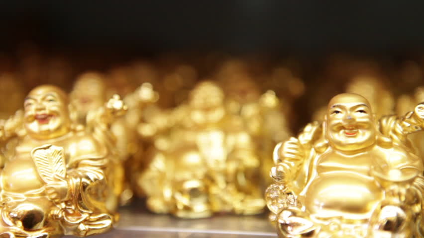 Golden Buddha Figurines
