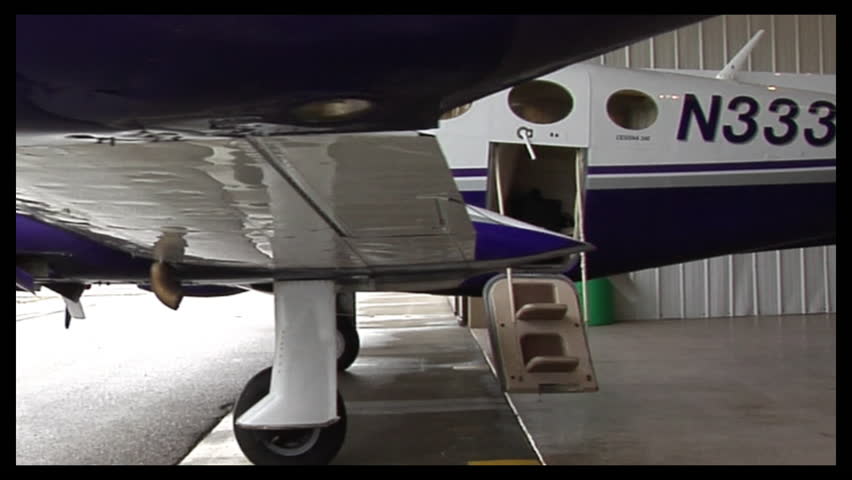 UTAH, USA - CIRCA 2011; Cessna Leaving Hangar
